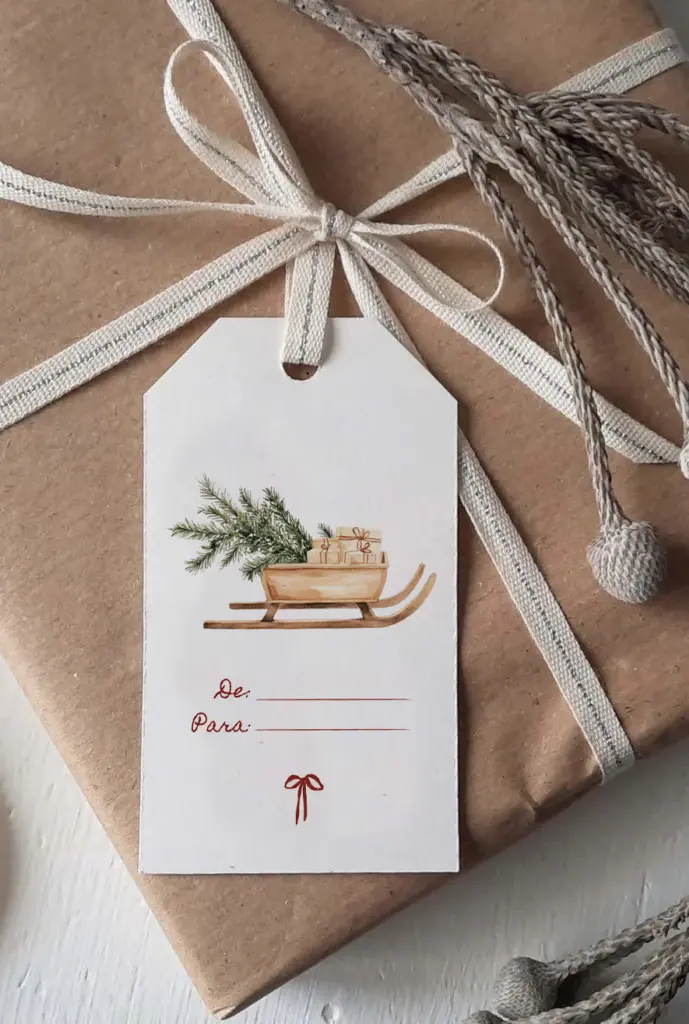 etiquetas de regalo navidad